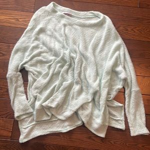 Mint Green Pink Lily Sweater